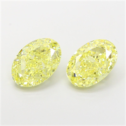 Picture of Lab Grown Diamond 2.06 Carats, Oval with  Cut, Fancy Intense Yellow Color, VS1 Clarity and Certified by IGI