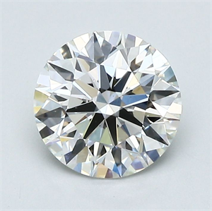 Picture of Natural Diamond 1.53 Carats, Round with Excellent Cut, H Color, VS2 Clarity and Certified by GIA