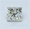 Natural Diamond 0.91 Carats, Princess with  Cut, J Color, VS2 Clarity and Certified by GIA