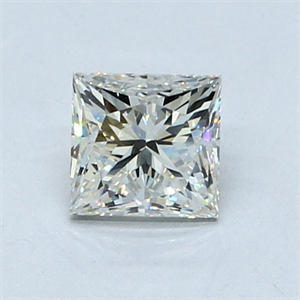 Picture of Natural Diamond 0.91 Carats, Princess with  Cut, J Color, VS2 Clarity and Certified by GIA