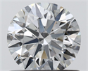 Natural Diamond 0.70 Carats, Round with Excellent Cut, F Color, VVS1 Clarity and Certified by IGI