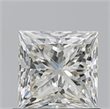 Natural Diamond 0.92 Carats, Princess with  Cut, J Color, VVS1 Clarity and Certified by GIA