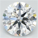 Lab Grown Diamond 4.00 Carats, Round with Ideal Cut, D Color, VVS1 Clarity and Certified by IGI