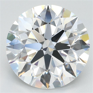 Picture of Lab Grown Diamond 4.00 Carats, Round with Ideal Cut, D Color, VVS1 Clarity and Certified by IGI