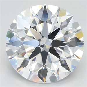 Picture of Lab Grown Diamond 4.00 Carats, Round with Ideal Cut, D Color, VVS1 Clarity and Certified by IGI