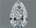 Natural Diamond 0.61 Carats, Pear with  Cut, F Color, VS2 Clarity and Certified by GIA
