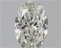 Natural Diamond 0.59 Carats, Oval with  Cut, H Color, VS1 Clarity and Certified by GIA
