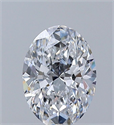 Natural Diamond 0.60 Carats, Oval with  Cut, D Color, VVS2 Clarity and Certified by GIA