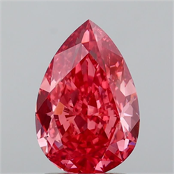 Picture of Lab Grown Diamond 2.06 Carats, Pear with  Cut, Fancy Vivid Pink Color, VVS2 Clarity and Certified by IGI