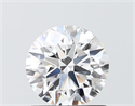 Lab Grown Diamond 1.01 Carats, Round with Ideal Cut, D Color, SI1 Clarity and Certified by IGI