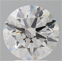Lab Grown Diamond 3.60 Carats, Round with Ideal Cut, E Color, VVS2 Clarity and Certified by IGI