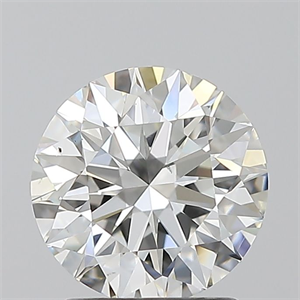 Picture of Natural Diamond 1.62 Carats, Round with Excellent Cut, H Color, SI1 Clarity and Certified by GIA