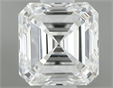 Natural Diamond 0.61 Carats, Asscher with  Cut, F Color, VS1 Clarity and Certified by GIA