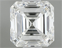 Natural Diamond 0.61 Carats, Asscher with  Cut, F Color, VS1 Clarity and Certified by GIA