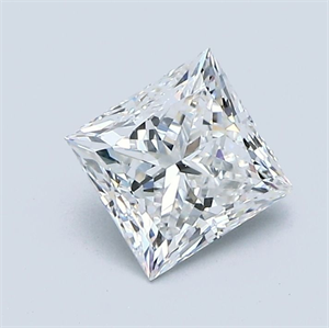 Foto Diamante Natural 1.01 quilates, Princesa , Color F, claridad VVS2 y certificado GIA de
