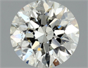 Natural Diamond 0.88 Carats, Round with Excellent Cut, J Color, SI1 Clarity and Certified by GIA