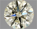 Natural Diamond 0.53 Carats, Round with Excellent Cut, M Color, VVS2 Clarity and Certified by GIA
