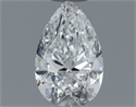 Natural Diamond 0.59 Carats, Pear with  Cut, E Color, VS1 Clarity and Certified by GIA