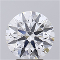 Lab Grown Diamond 3.97 Carats, Round with Ideal Cut, F Color, VVS1 Clarity and Certified by IGI