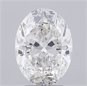 Natural Diamond 3.01 Carats, Oval with  Cut, G Color, I1 Clarity and Certified by GIA