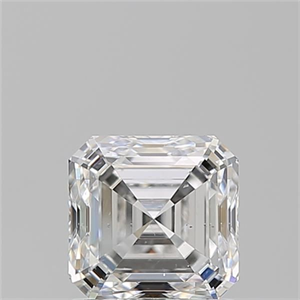 Foto Diamante Natural 1.21 quilates, Asscher , Color F, claridad SI1 y certificado GIA de
