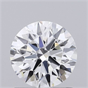 Lab Grown Diamond 1.05 Carats, Round with Ideal Cut, D Color, VVS1 Clarity and Certified by IGI