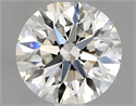 Natural Diamond 0.90 Carats, Round with Excellent Cut, H Color, VVS2 Clarity and Certified by GIA