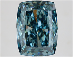 Picture of Lab Grown Diamond 5.08 Carats, CUSHION MODIFIED with  Cut, Fancy Vivid Blue Color, VS1 Clarity and Certified by IGI