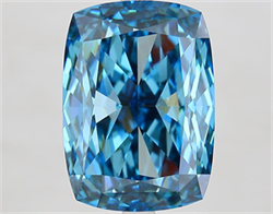 Picture of Lab Grown Diamond 8.05 Carats, CUSHION MODIFIED with  Cut, Fancy Vivid Blue Color, VVS2 Clarity and Certified by IGI