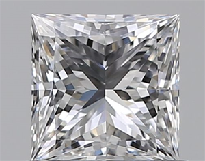 Foto Diamante Natural 0.72 quilates, Princesa , Color D, claridad VS1 y certificado GIA de