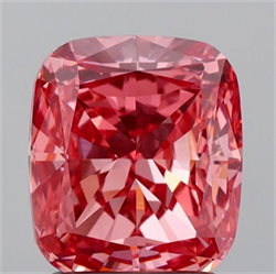 Picture of Lab Grown Diamond 1.91 Carats, CUSHION MODIFIED with  Cut, Fancy Vivid Pink Color, VS1 Clarity and Certified by IGI