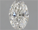 Natural Diamond 0.60 Carats, Oval with  Cut, F Color, VVS2 Clarity and Certified by GIA