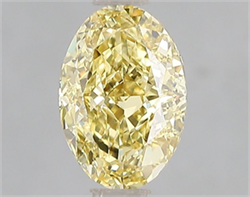 Picture of Lab Grown Diamond 1.59 Carats, Oval with  Cut, Fancy Intense Yellow Color, VS2 Clarity and Certified by IGI