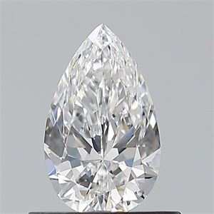 Picture of Natural Diamond 0.54 Carats, Pear with  Cut, E Color, VVS2 Clarity and Certified by GIA