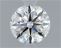 Natural Diamond 0.40 Carats, Round with Excellent Cut, F Color, SI1 Clarity and Certified by GIA