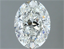 Natural Diamond 1.52 Carats, Oval with  Cut, F Color, SI1 Clarity and Certified by IGI