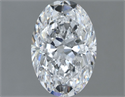 Natural Diamond 1.40 Carats, Oval with  Cut, D Color, SI1 Clarity and Certified by GIA