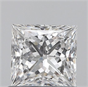 Natural Diamond 0.71 Carats, Princess with  Cut, D Color, SI1 Clarity and Certified by GIA