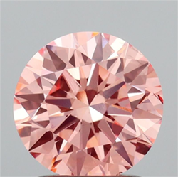 Picture of Lab Grown Diamond 1.77 Carats, Round with Very Good Cut, Fancy Intense Pink Color, VS2 Clarity and Certified by IGI
