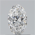 Natural Diamond 0.50 Carats, Oval with  Cut, D Color, VS2 Clarity and Certified by GIA