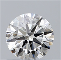 Natural Diamond 0.75 Carats, Round with Excellent Cut, H Color, SI1 Clarity and Certified by GIA