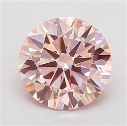 Picture of Lab Grown Diamond 3.04 Carats, Round with Ideal Cut, Fancy Intense Pink Color, VVS2 Clarity and Certified by IGI