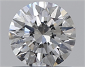 Natural Diamond 0.70 Carats, Round with Excellent Cut, F Color, SI2 Clarity and Certified by GIA