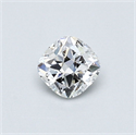 Natural Diamond 0.40 Carats, Cushion with  Cut, D Color, SI2 Clarity and Certified by GIA
