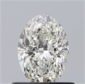 Natural Diamond 0.62 Carats, Oval with  Cut, I Color, VS2 Clarity and Certified by GIA