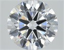 Lab Grown Diamond 1.08 Carats, Round with Ideal Cut, D Color, VVS2 Clarity and Certified by IGI