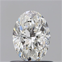 Natural Diamond 0.60 Carats, Oval with  Cut, F Color, VVS2 Clarity and Certified by GIA
