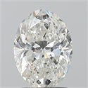 Natural Diamond 1.72 Carats, Oval with  Cut, H Color, SI2 Clarity and Certified by GIA