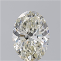 Natural Diamond 1.70 Carats, Oval with  Cut, K Color, SI2 Clarity and Certified by GIA