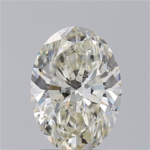 Picture of Natural Diamond 1.70 Carats, Oval with  Cut, K Color, SI2 Clarity and Certified by GIA